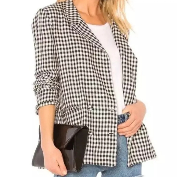 Lovers + Friends Fanning Gingham Blazer - Picture 1 of 4